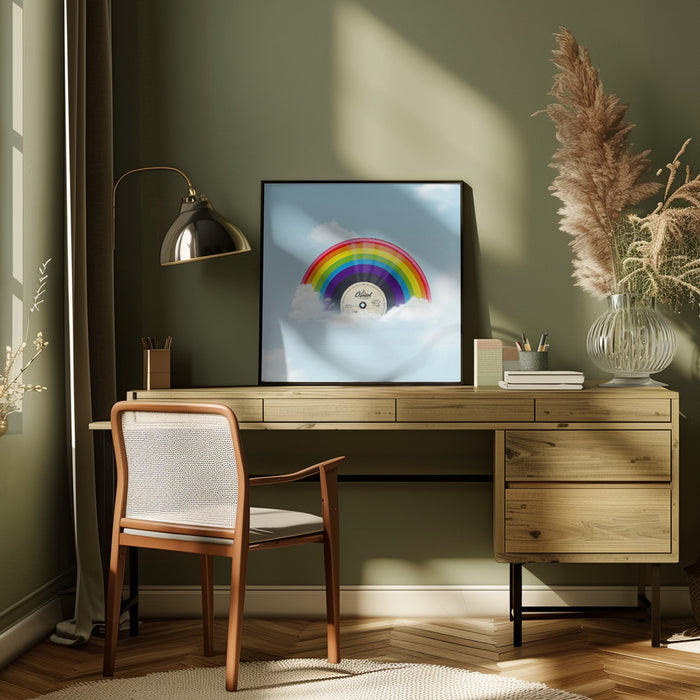 Over the Rainbow Square Canvas Art Print