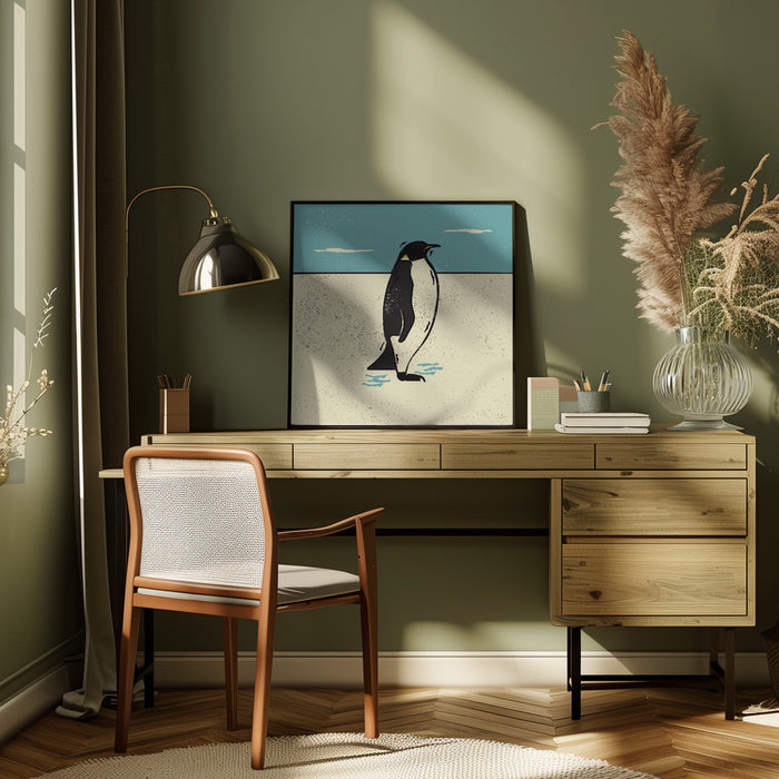 Penguin Square Canvas Art Print