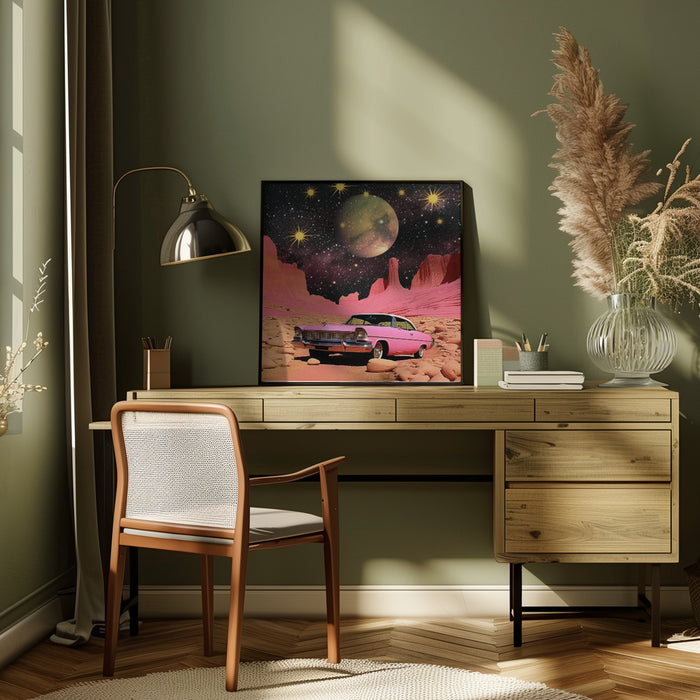 SpaceRide 3.0 Square Canvas Art Print