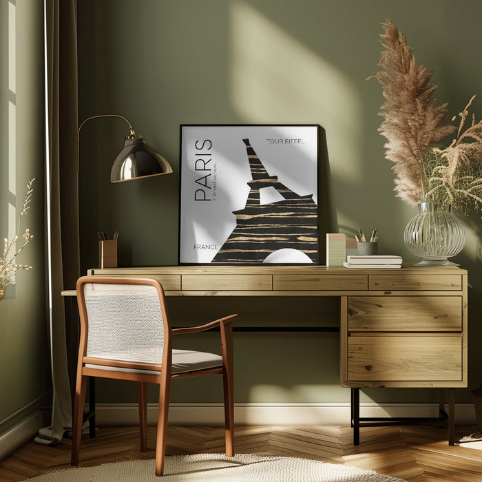 Urban Art PARIS Eiffel Tower Square Canvas Art Print