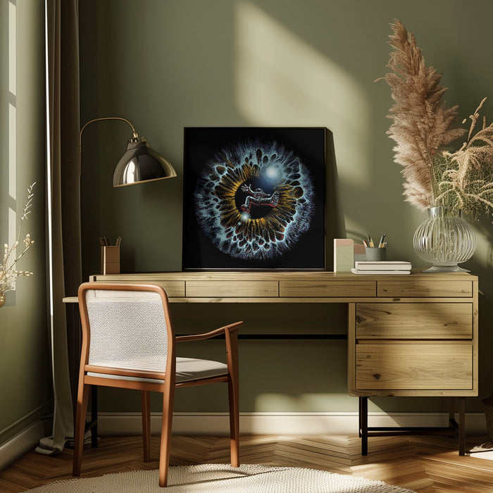 Lost In Your Eye Cosmic Square Canvas Art Print