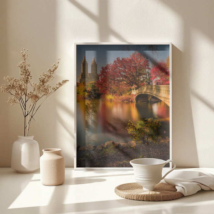 Fall in Central Park Framed Art Modern Wall Decor