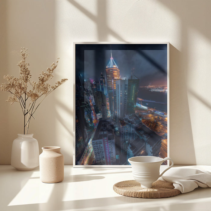 Flying Hong Kong Framed Art Modern Wall Decor