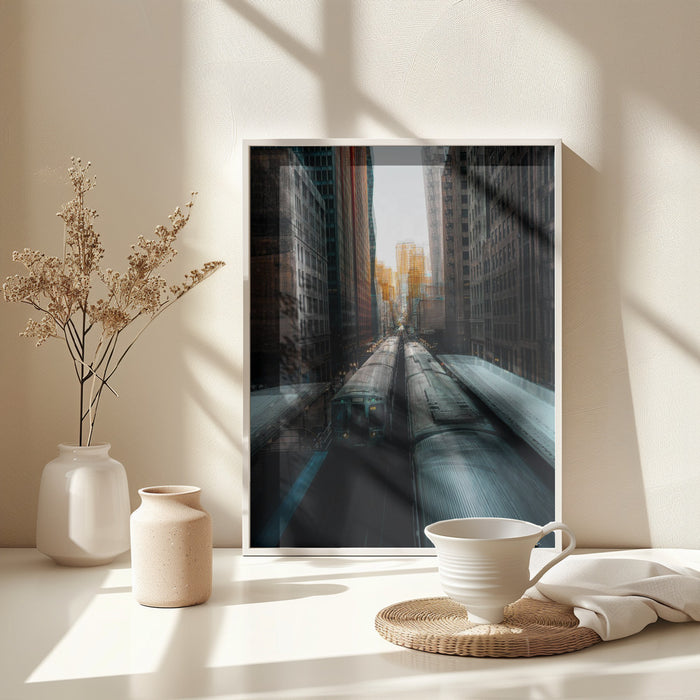 Chicago's Station Framed Art Modern Wall Decor