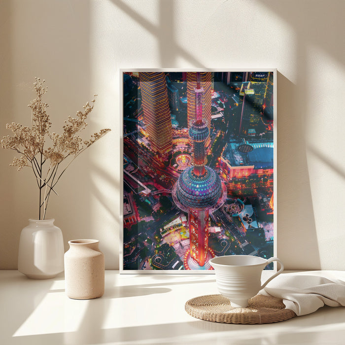 Oriental Pearl Tower Framed Art Wall Decor