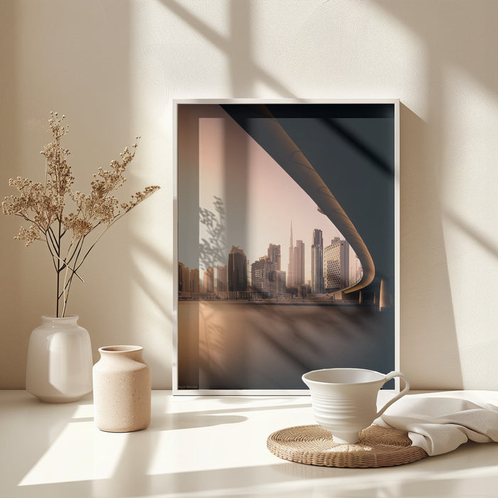 Dubai Business Bay Framed Art Modern Wall Decor