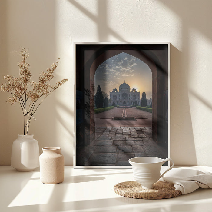 Humayun tomb - Glowing frame ! Framed Art Wall Decor