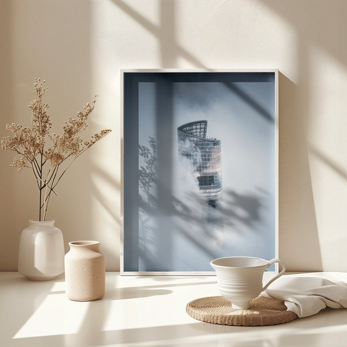 City on the Cloud Framed Art Modern Wall Decor