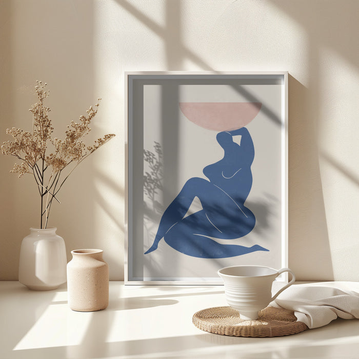 Vase and Woman Framed Art Wall Decor