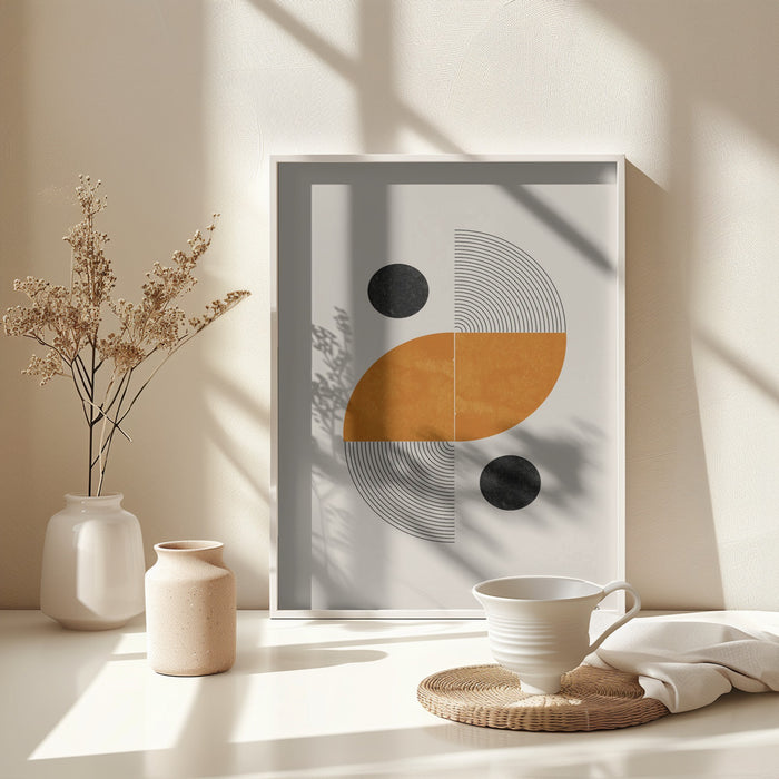 Retro Shape Framed Art Wall Decor