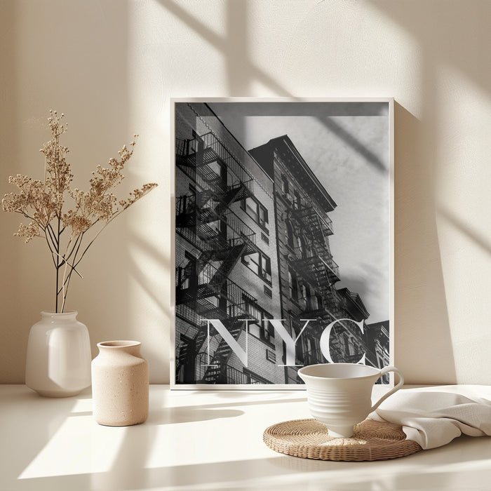 NYC Fire Escapes 2 Framed Art Modern Wall Decor