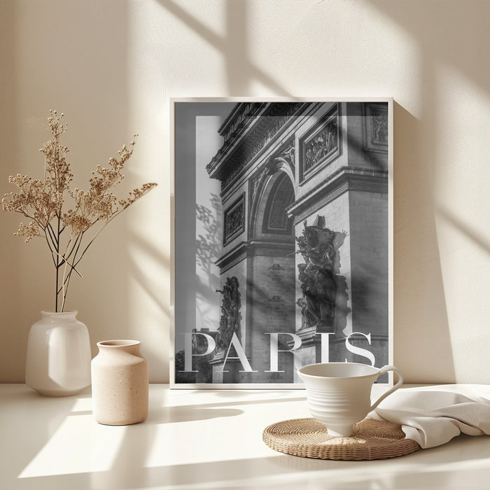 Paris Text 6 Framed Art Modern Wall Decor