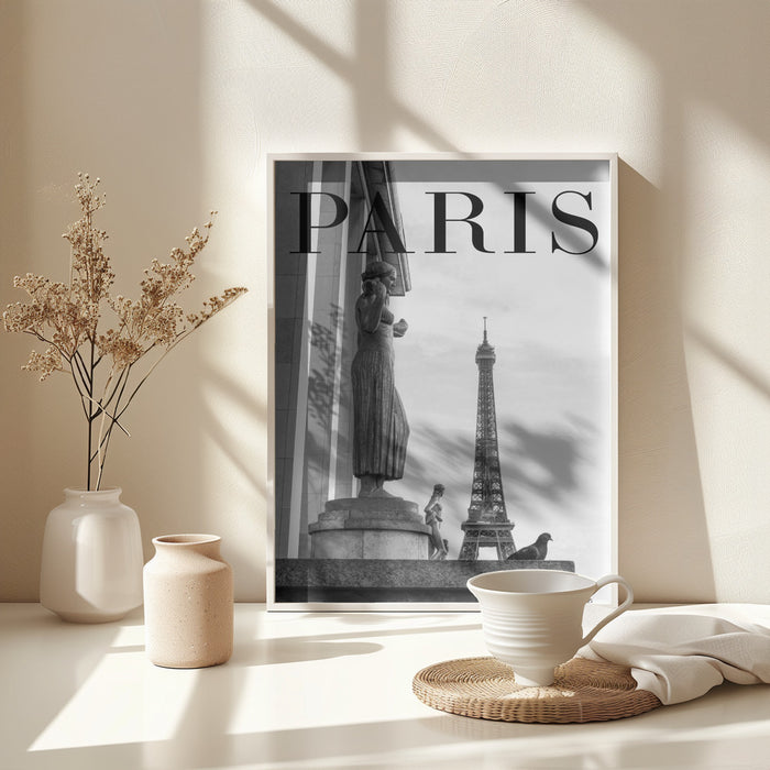 Paris Text 5 Framed Art Modern Wall Decor