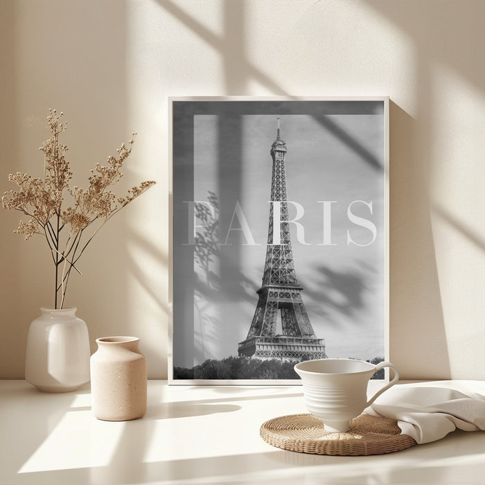 Paris Text 2 Framed Art Modern Wall Decor