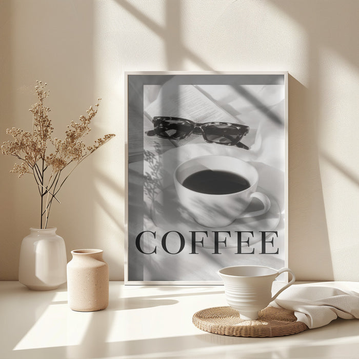 Coffee in Bed Framed Art Modern Wall Decor