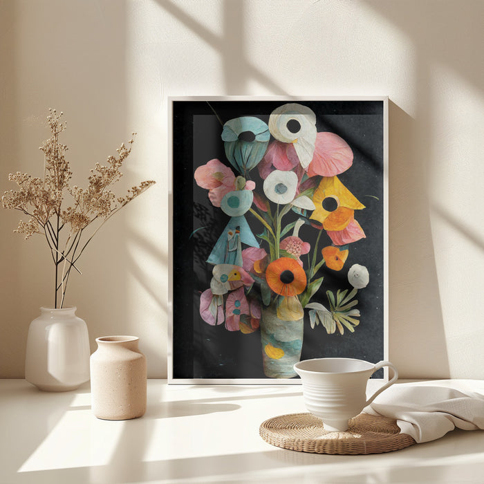 Les Fleurs Framed Art Modern Wall Decor