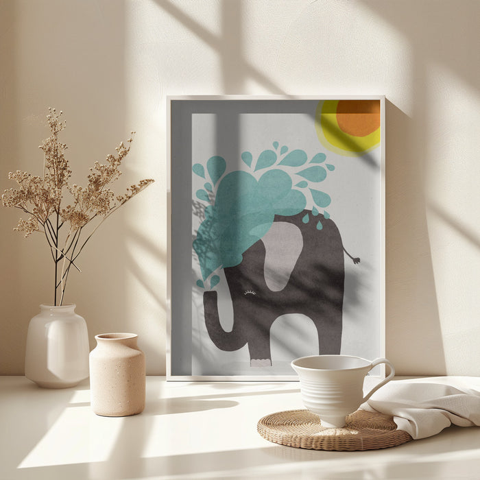 Funny elephant Framed Art Modern Wall Decor