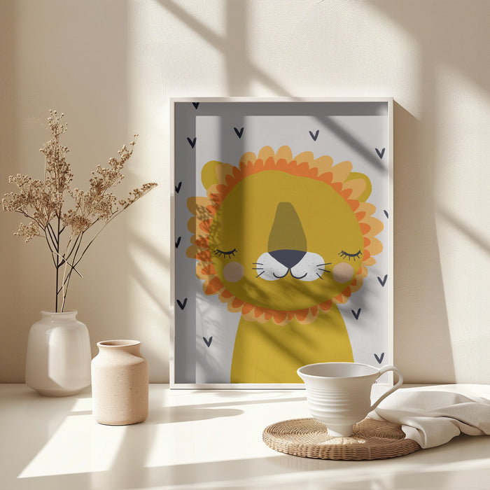 Little Lion Framed Art Modern Wall Decor