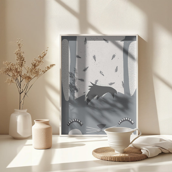 Little Bunny Framed Art Modern Wall Decor