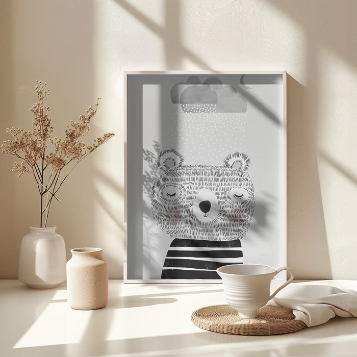 I Love Snow Framed Art Modern Wall Decor