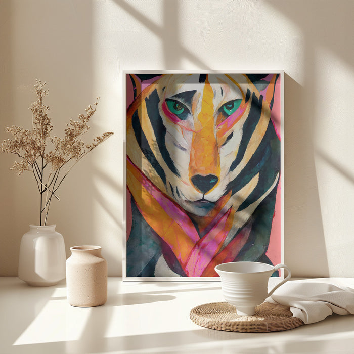 The Tiger Framed Art Modern Wall Decor