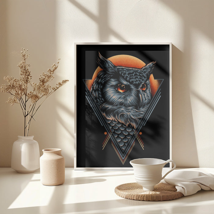 I Am The OWL Framed Art Modern Wall Decor