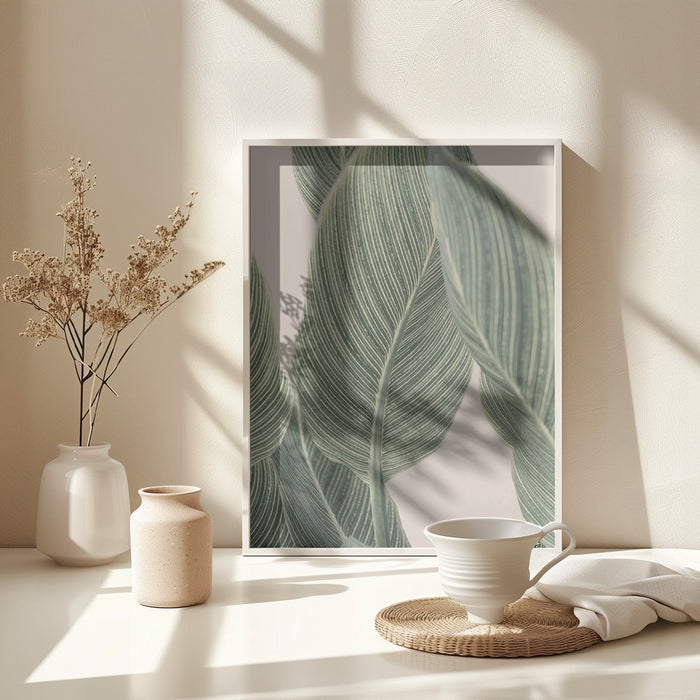 Calla Leaf Framed Art Wall Decor