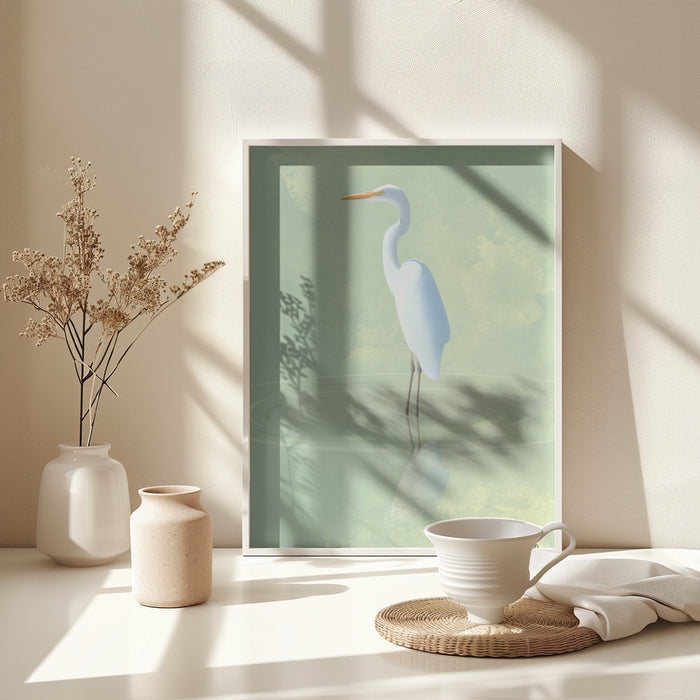 Heron Framed Art Wall Decor