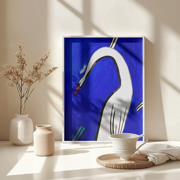 And Swan dropped the feather and everything became clear Framed Art Modern Wall Decor