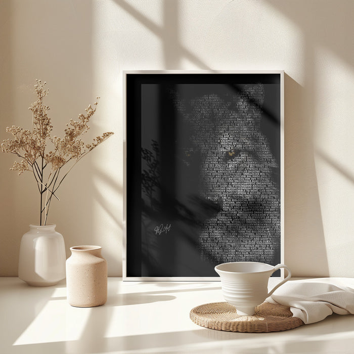 Wolf Framed Art Modern Wall Decor