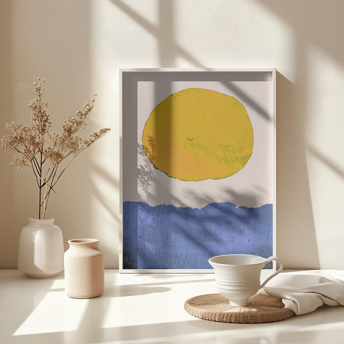 Summer Sun Framed Art Modern Wall Decor