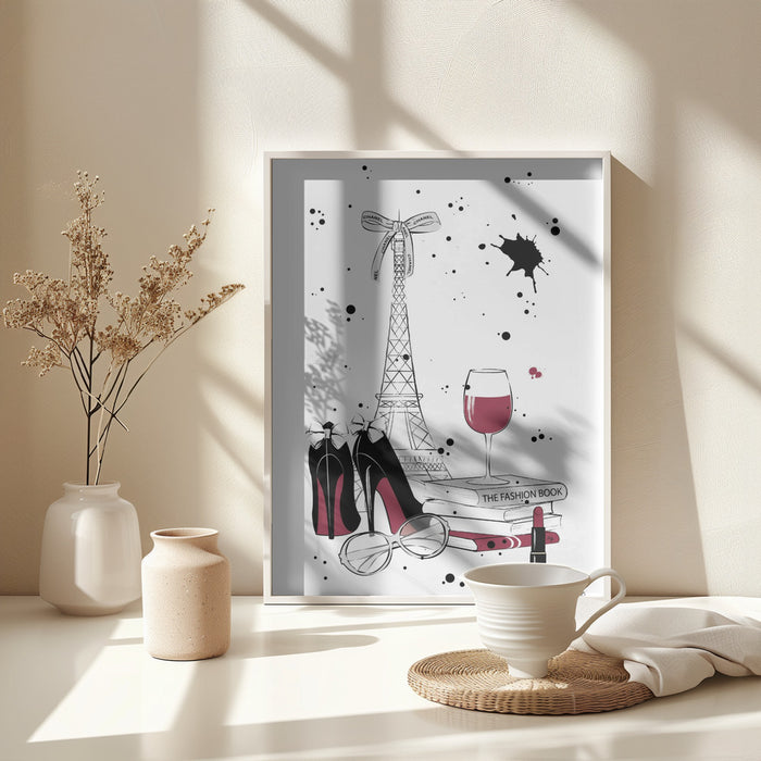 Living in Paris Framed Art Modern Wall Decor