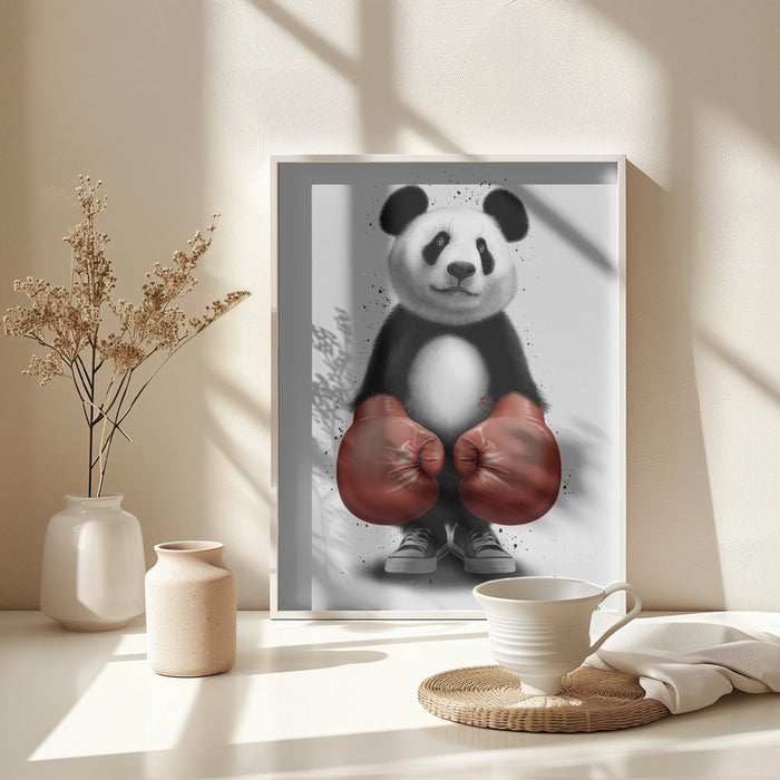 PANDA BOXER Framed Art Wall Decor