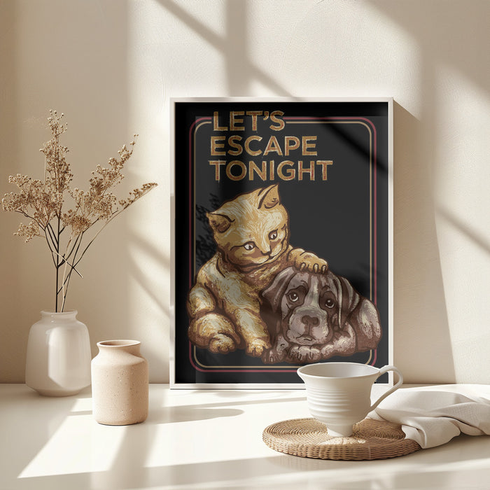 LET'S ESCAPE TONIGHT Framed Art Wall Decor