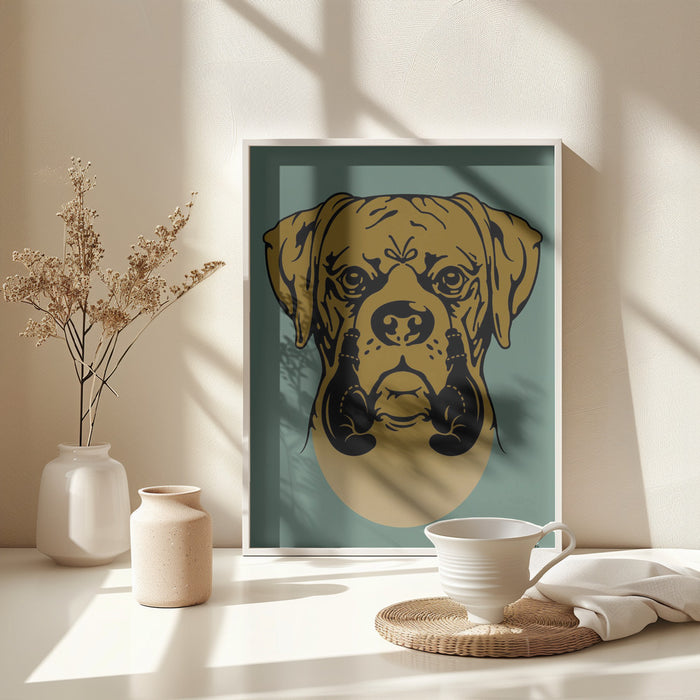 BOXER Framed Art Modern Wall Decor