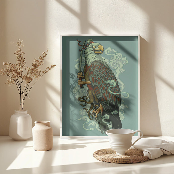 WARRIOR EAGLE Framed Art Wall Decor