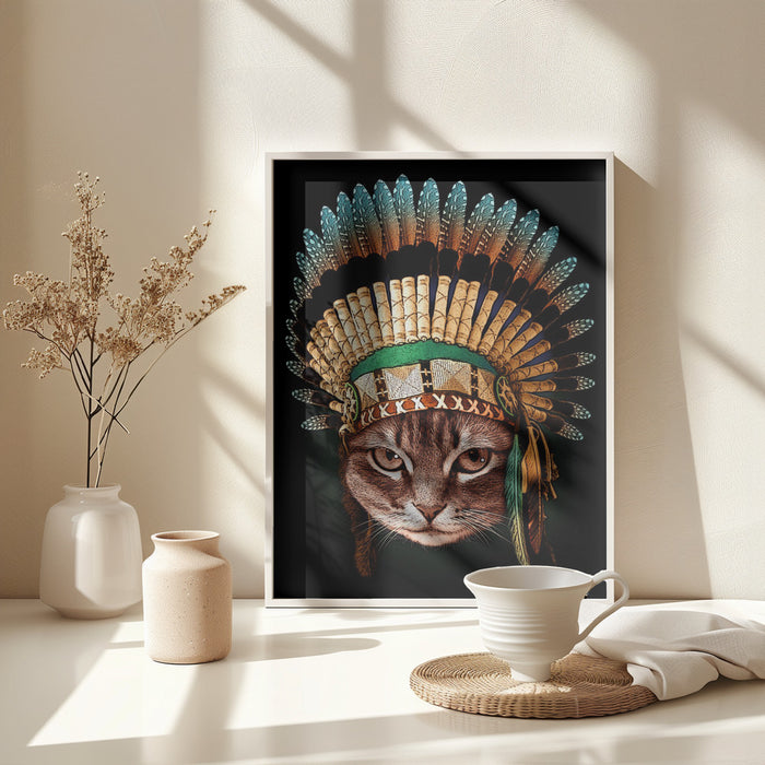 chief cat Framed Art Wall Decor