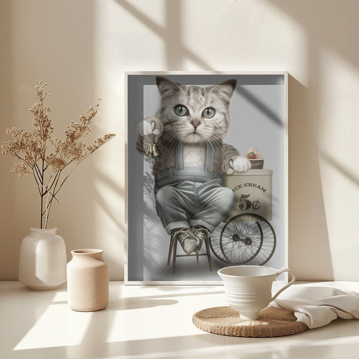 ice cream seller Framed Art Wall Decor