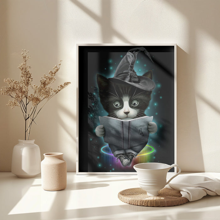 magical cat Framed Art Wall Decor