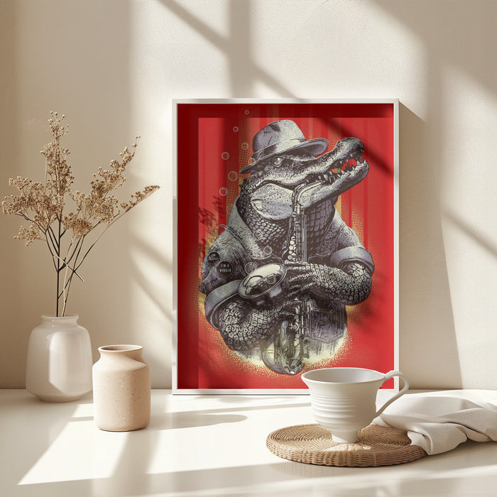 croc rocks Framed Art Wall Decor