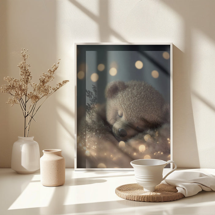 My Sleeping Teddy Framed Art Modern Wall Decor