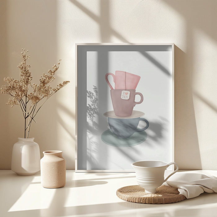 I Love TEA Framed Art Wall Decor