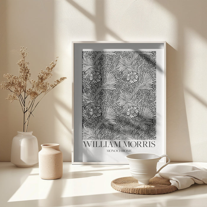 Marigold Monochrome Framed Art Modern Wall Decor