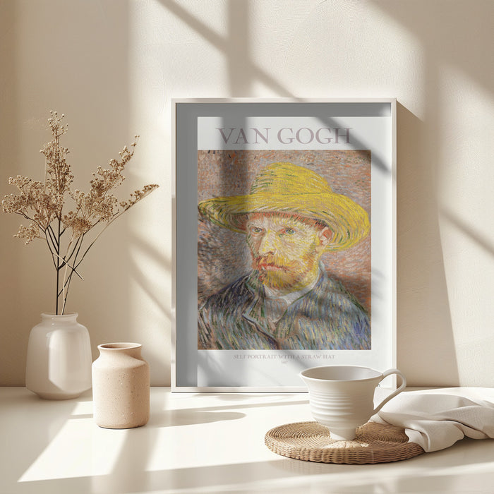 Self Portrait With Straw Hat Framed Art Wall Decor