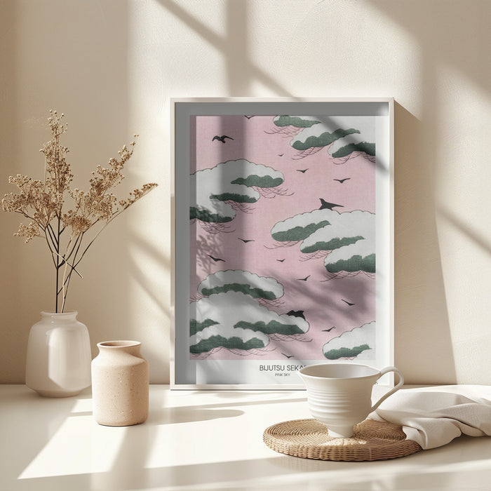 Pink Sky Framed Art Wall Decor