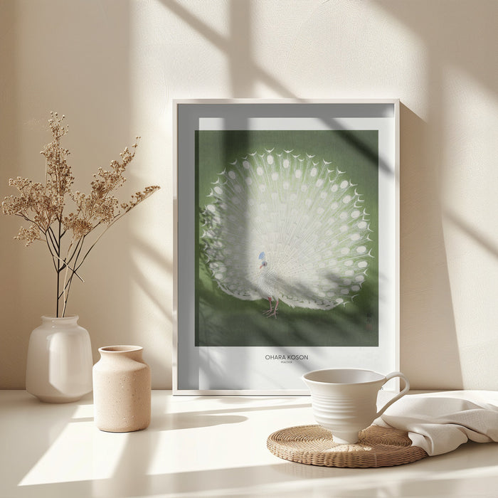 Peacock - Wide Framed Art Wall Decor