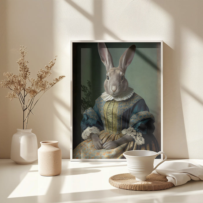 Mrs Bunny Framed Art Wall Decor