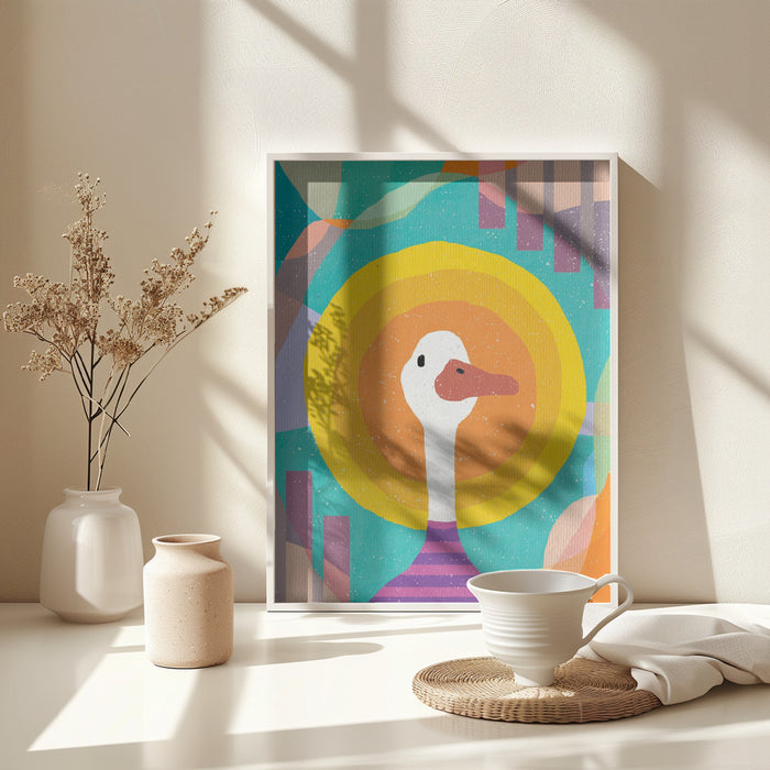 Duck in the Sun Framed Art Modern Wall Decor