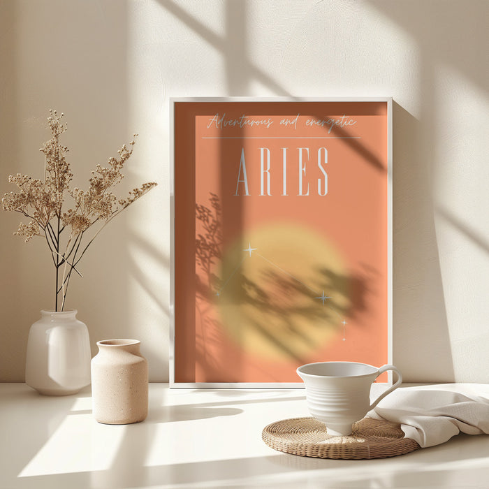 Aries Zodiac Print Art Framed Art Modern Wall Decor