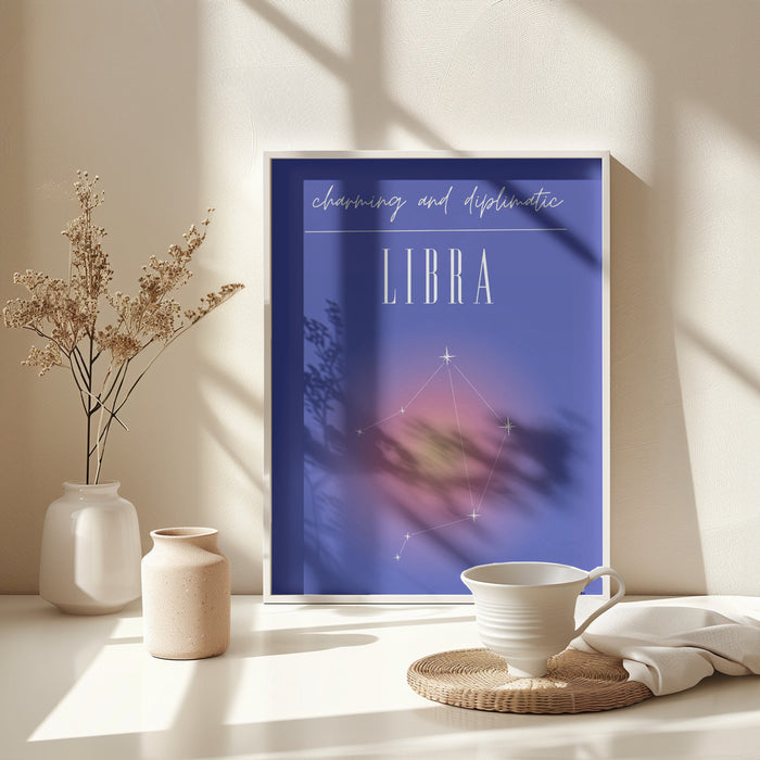 Libra Zodiac Print Art Framed Art Wall Decor